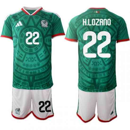 Mexicoa 2026 FIFA World Cup Soccer Jersey Green #22 H.LOZANO